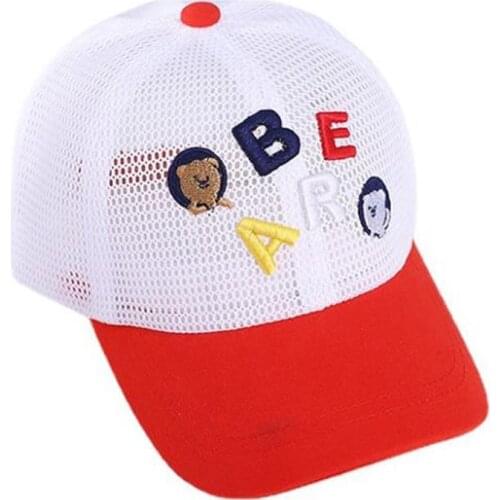 Doitbest Mesh Children Baseball Cap Summer Breathable cartoon bear kids Peaked caps Boys Girls Caps child snapback Hat gorras