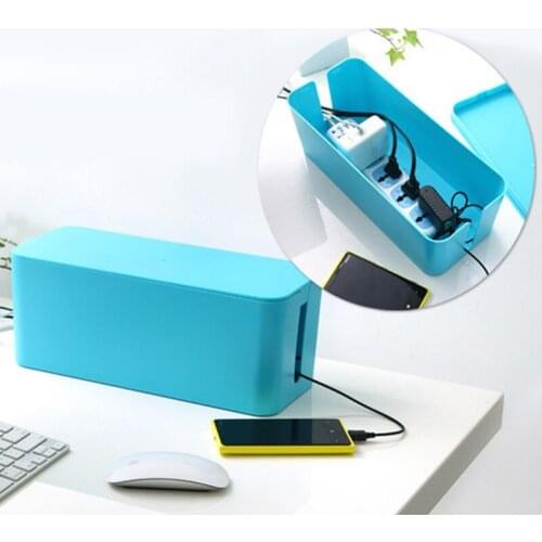 Power Strip Cable Management Box Organizer Plastic Cable Storage Box Case for Desk TV Computer USB Hub Storage Organizer