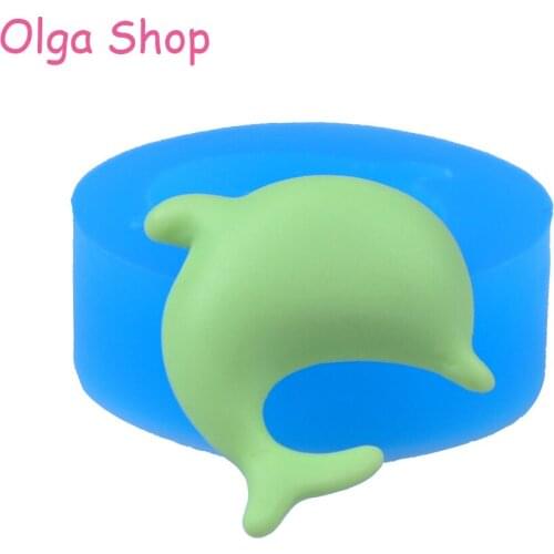DYL003 20.6mm Dolphin Silicone Mold - Animal Mold Fondant, Cake Decoration, Jewelry Earring, Scrapbooking, Gum Paste, Resin Wax