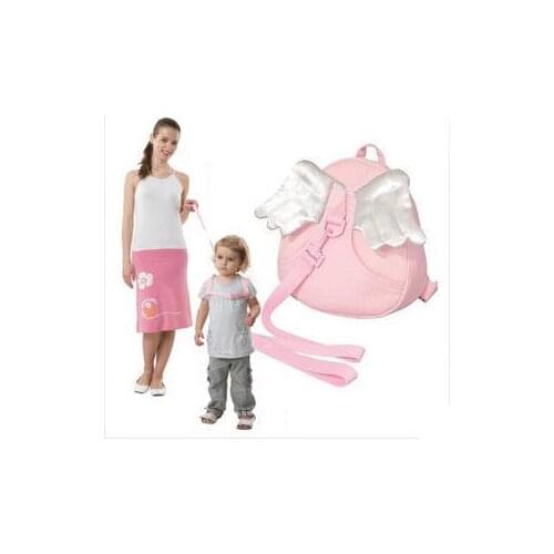 Anti lost baby backpack, kids harness slings , blue and pink angel design lovely slings, walkings harness leashes
