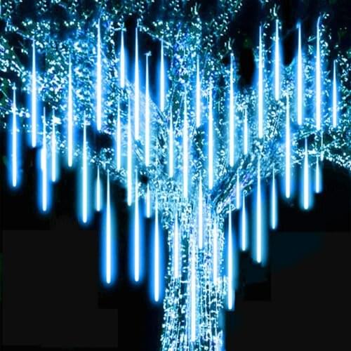 30/50cm 8 Tube Meteor Shower Rain LED String Lights Christmas Tree Decorations for Outdoor Street Led Garland New Year Navidad