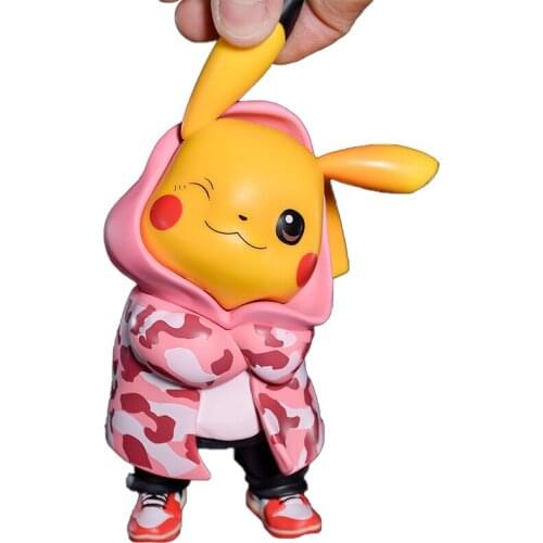 Pokemon GK camouflage uniform Pikachu Tide clothing tide play doll model boxed figure creative ornaments car decoration toy gift