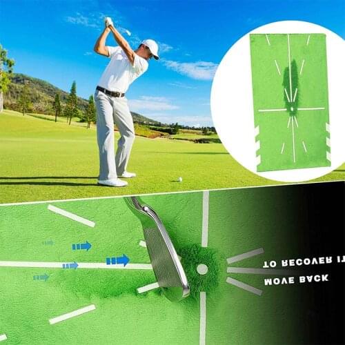 Golf Swing Mat Hitting Batting Direction Mark Trace Golf Swing Training Pad