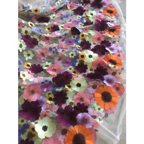 Lace Fabric 3d flowers Net French Lace Fabric African Nigerian S-5288816 Tulle Lace Fabric For Wedding Party Dress