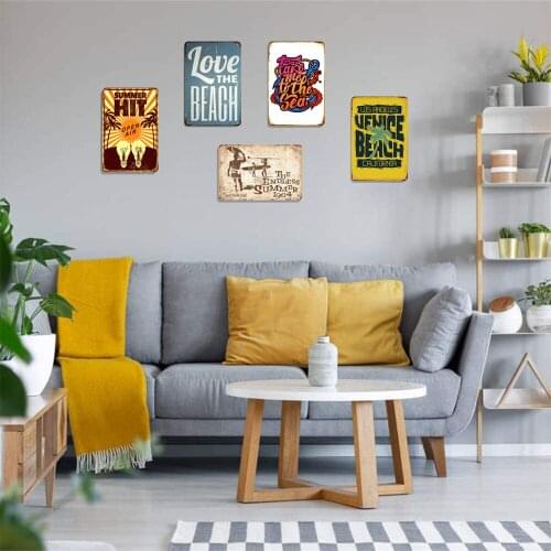 Love The Beach Vintage Metal Plate The Endless Summer 1964 Summer Hit Open Air Shabby Chic Style Bar Home Artwall Decoration