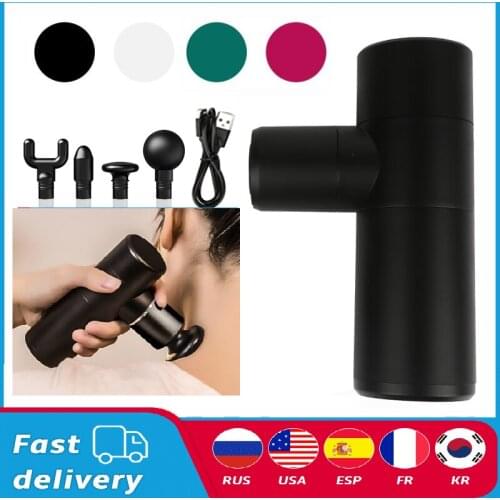 Mini Massage Gun Pocket Electric Muscle Massager Deep Muscle Vibration Relief Pain Relax Fitness Equipment High Frequency 마사지 건