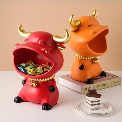 Cartoon Mascot Porch TV Cabinet Ornaments Candy Snacks Sundries Storage Livingroom Home Decoration Accessories New Home Gift