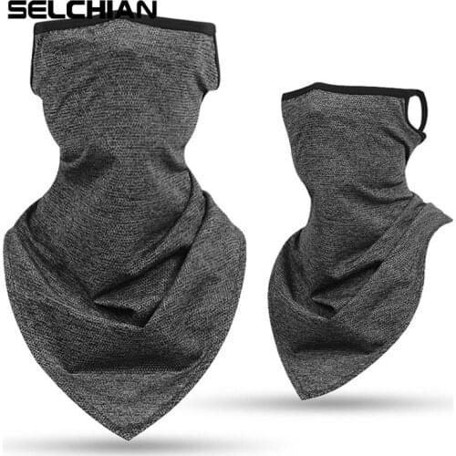 Men Women Scarves Face Masks Cover Triangle Bandana Hang Ear Tube Scarf Neck Gaiter Anti-UV Breathable Absorb Sweat Headband
