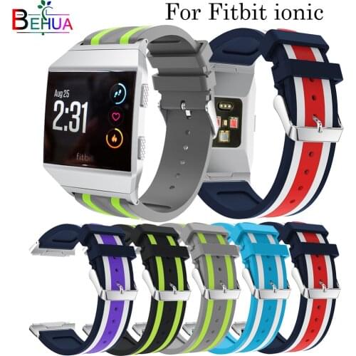 Strap For Fitbit ionic Multicolor soft Silicone band Replacement smart watch sport strap Bracelet Fitness goods Accessories Belt