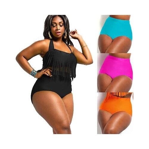 Sexy Women high waist Full Coverage Swim Shorts Solid Color size plus Drawstring Swimwear beachwear bathing wear bikini short