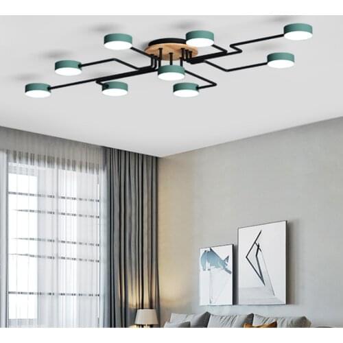 Modern Living Room Lights Creative Round Lampshade LED Ceiling Lamp Bedroom Hotel Chandelier Indoor Decor Lighting Fixtures