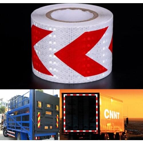 Car Reflective Strip Truck Trailer Reflective Tape Sticker Warning Strip Sign Night Driving Safety Red White Reflective Strips