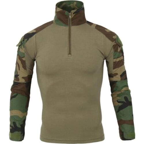 Tactical Camouflage Military T Shirt Men Multicam Army Combat Long Sleeve Paintball Tops Camo Uniform Airsoft Frog T Shirts 5XL