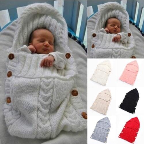 Warm Soft Wool Blends Baby Sleeping Bag Newborns Infant Child Children Bedding Baby Swaddle Blanket 70*35cm