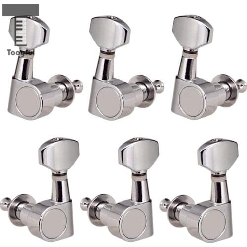 Tooyful Electric Guitar Zinc Alloy String Tuning Peg Chrome 3R3L Machine Head Sealed