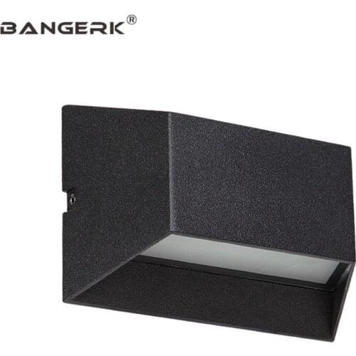 Outdoor Waterproof IP54 5W LED Porch Lights Modern Wall Lamp Black Aluminium Wall Sconce Light Garden Aisle Balcony Lighting