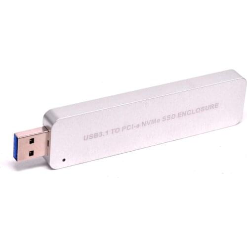 USB3.1 Type-A to PCI-E NGFF Portable Box M key NVME PCI Express M.2 SSD HDD Enclosure for Samsung 960 970 EVO PRO