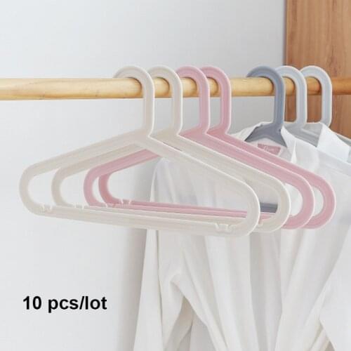 10 pcs/lot Household Plastic Clothes Hangers light Aeamless Clothes Hanger Storage Outdoor Bedroom Living Room,41.5 x 23.5cm