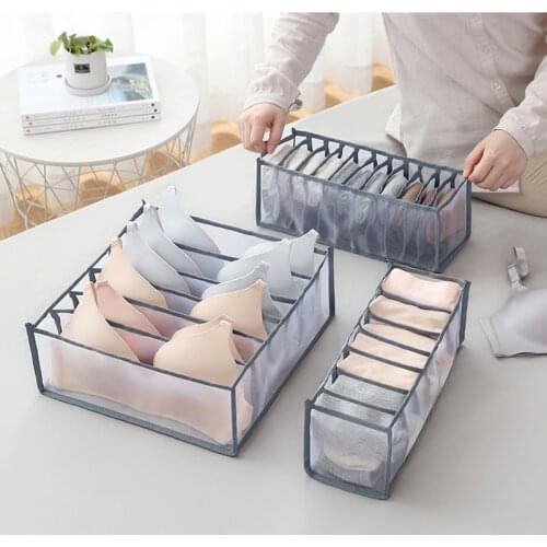 3Pcs/set Underwear Drawer Organizers Clothing & Wardrobe Storage Separated 6/711/ Grids Organizer