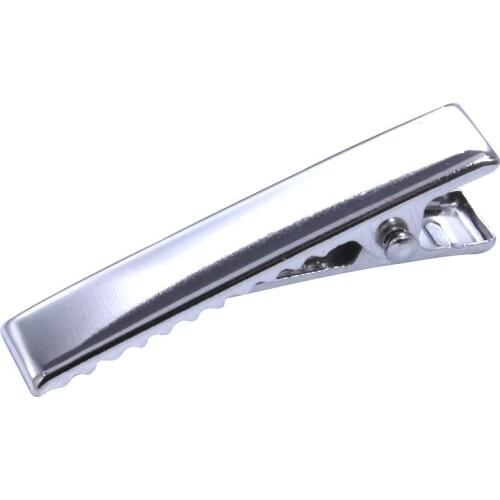 50Pcs DIY Silver Metal Girls Hair Clips Crocodile Alligator Teeth Bows Barrette Length:45Mm