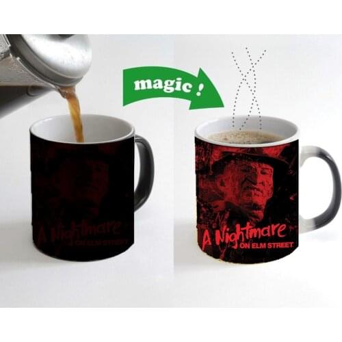 A Nightmare On Elm Street coffee Mugs 11oz Coffee Milk Tea color changed Cups Mugs Dropshipping
