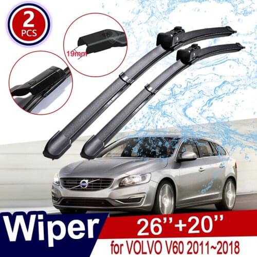 Car Wiper Blades Windscreen for VOLVO V60 Rdesign 2011~2018 Front Windshield Wipers 2012 2013 2014 2015 2016 2017 Car Goods