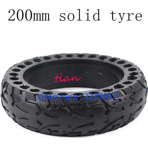 Free Shipping Good Quality 200mm Solid Tire Hollow Non-Pneumatic Tyre Shock Absorber Anti-slip Durable Rubber Tyre Wheels
