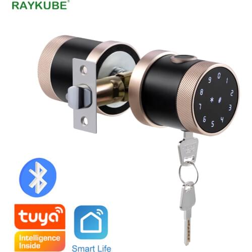 Fingerprint Door Lock Tuya Bluetooth Wifi Digital Keyboard Smart Card Combination knob Lock For Home / Office / Hotel DIY Lock