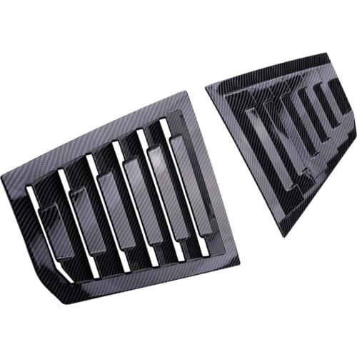 Black Carbon Fiber Texture ABS Side Window Louver Shutter Cover Trim fit for Chevrolet Cruze 2016 2017 2018 2019