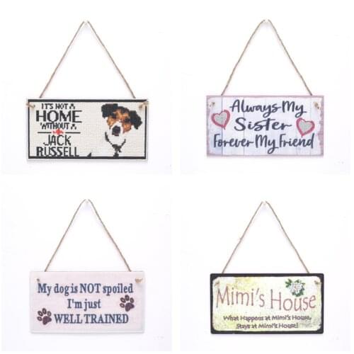 DIY Diamond Painting Tag Wall Door Hanging Tag Art Synthetic Wood Board Diamond Embroidery Mosaic Home Decoration Crafts Gift