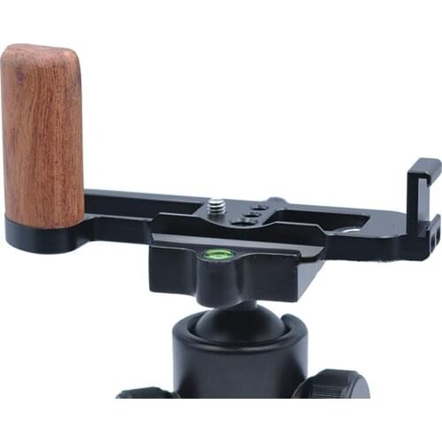 For Fuji X100V Camera Wooden Quick Release Plate Vertical Clapper Shooting board L Plate Camera Holder handle
