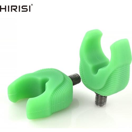 2pcs fluorescent Rubber butt rests rod pod rest Gripper rod rest heads carp rod rests grippers butt grips