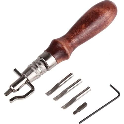 Trenching Tools Digging Device ProLeather craft Adjustable Handle Stitching and Groover Crease Sewing Crease Leather ToolsDAH027