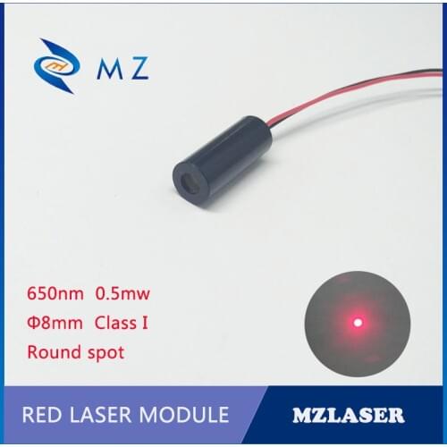 8mm 650nm 0.5mw Red Dot Laser Module Class I Safe Low Power Industrial Grade APC Driven