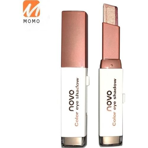 Lazy One-Touch Molding Two-Color Eye Shadow Stick Pen Waterproof Not Smudge Pearlescent Earth Tone Eyeshadow Beginner Makeup