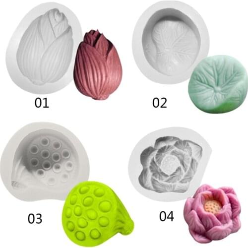Lotus Flower Silicone Mold DIY Cake Fondant Mould Soft Candy Pastry Decorating