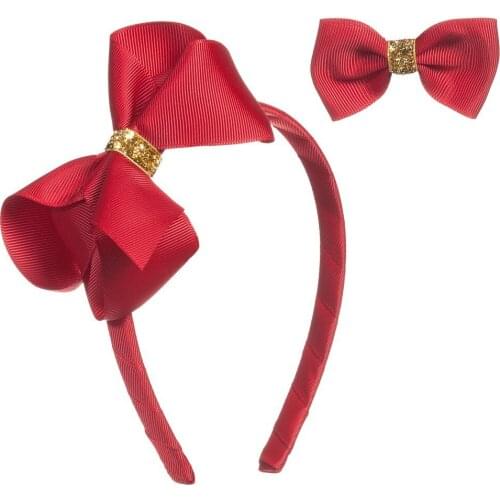 Cute sweet bow headband hairpin bow hair clip Cute Baby Headbands Set Headwears Children Bowknot Hair Accessories Kids Gifts