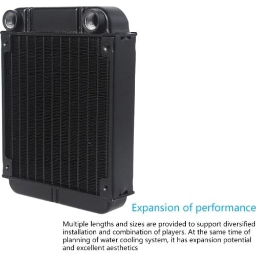 2021 New Water Cooling Computer Radiator 12 Pipe Aluminum Heat Exchanger Liquid Cooling Heat Sink for CPU PC Water Cool System
