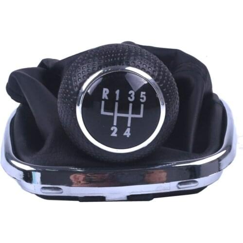 New 5 Speed Speeds Shifter Gear Shift Knob GaitorBoot For VW For Mk4 1999-2004 2000 Golf GTI R32 Jetta 05 Bora Black PU Leather