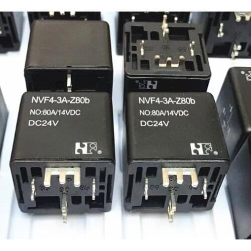 Original NEW Automobile relay 5PCS/lot NVF4-3A-Z80b DC12V NVF4-3A-S80b NVF4 3A Z80b NVF4-3C-Z60b DC12V 24VDC 5PIN/4PIN