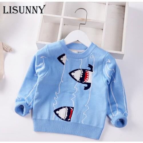 2021 Autumn Winter New Baby Boys Sweater Jumper Cartoon O-Neck COTTON Children Sweaters Toddler Pullover Kids Clothes 1-7y