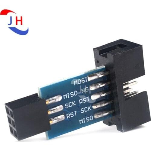 5PCS STK500 The Module Adapter Board for AVRISP MKII USBASP STK500 High Quality 10P To 6P Conversion Board