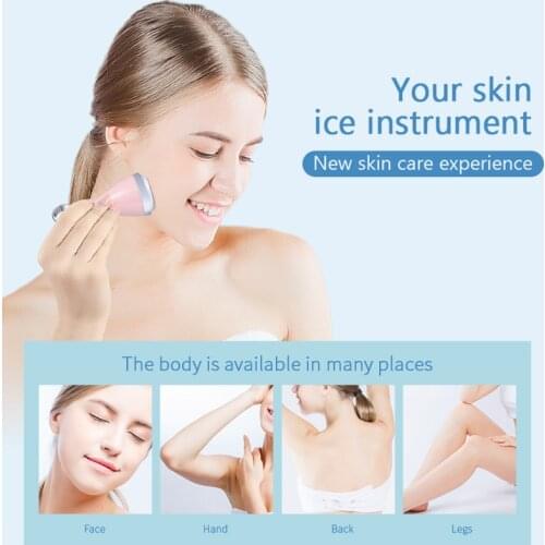 Handheld Ice Compress Skin Facial Ice Muscle Rejuvenation Beauty Machine Shrink Pore Face Massager Cooler Skin Care Tools