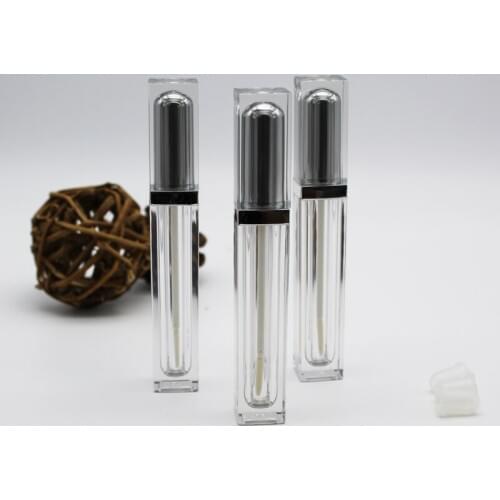 10/20/30pcs Empty Transparent Cosmetic Lip Gloss Tube with silver cap DIY Plastic Make Up Lip Balm Refillable Container Bottle