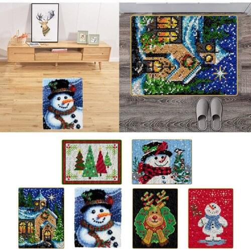 Christmas Latch Hook Kits - DIY Rug Carpet Cushion Makng Home Office Ornaments