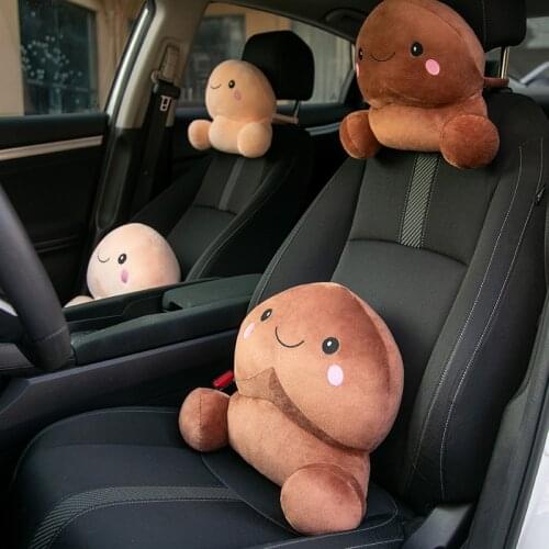 35/45cm Lovely Plush Penis Pillow Toys Cute Car Waist Sofa Cushion Stuffed Soft Dolls for Car Home Decoration Birthday Gift