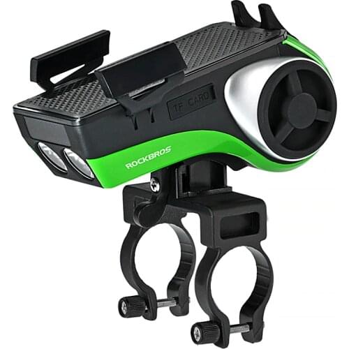 ROCKBROS Bike Lights Power Bank Bluetooth Speaker Computer Phone Holder MP3 Player 4400mAh Power Bank 5 in 1 Bicycle Horn Light