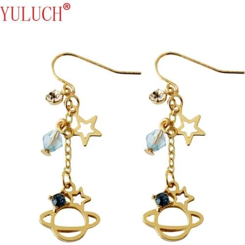YULUCH 2018 Fantasy Planet Series Elegant Womens Jewelry Stars Acrylic Geometry Long Pendant Earrings Party Gifts