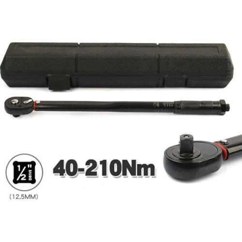 1/2 Torque Preset Torque Wrench Drive Tool 40-210 Nm Positive Negative Two-way Adjustment Spanner Auto Repair Hand Tools