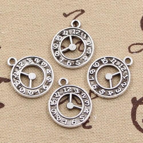 15pcs Charms Death Clock 22x18mm Handmade Craft Pendant Making fit,Vintage Tibetan Silver color,DIY For Bracelet Necklace